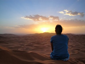 Sunrise over sand
